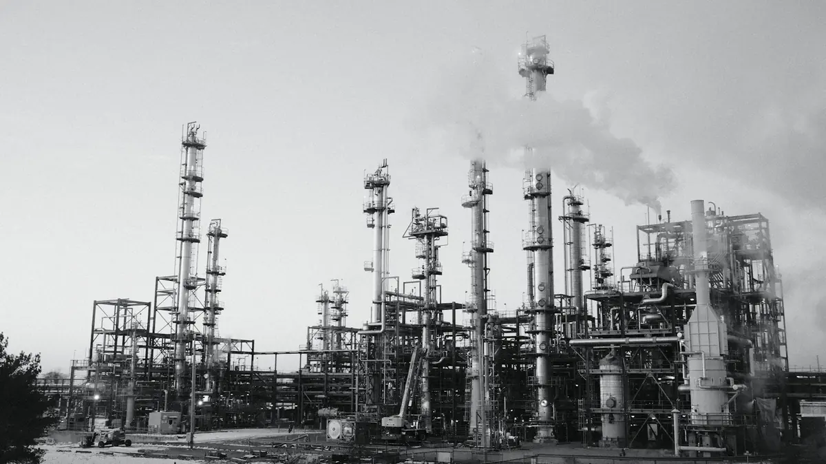 Refinery under an overcast sky
