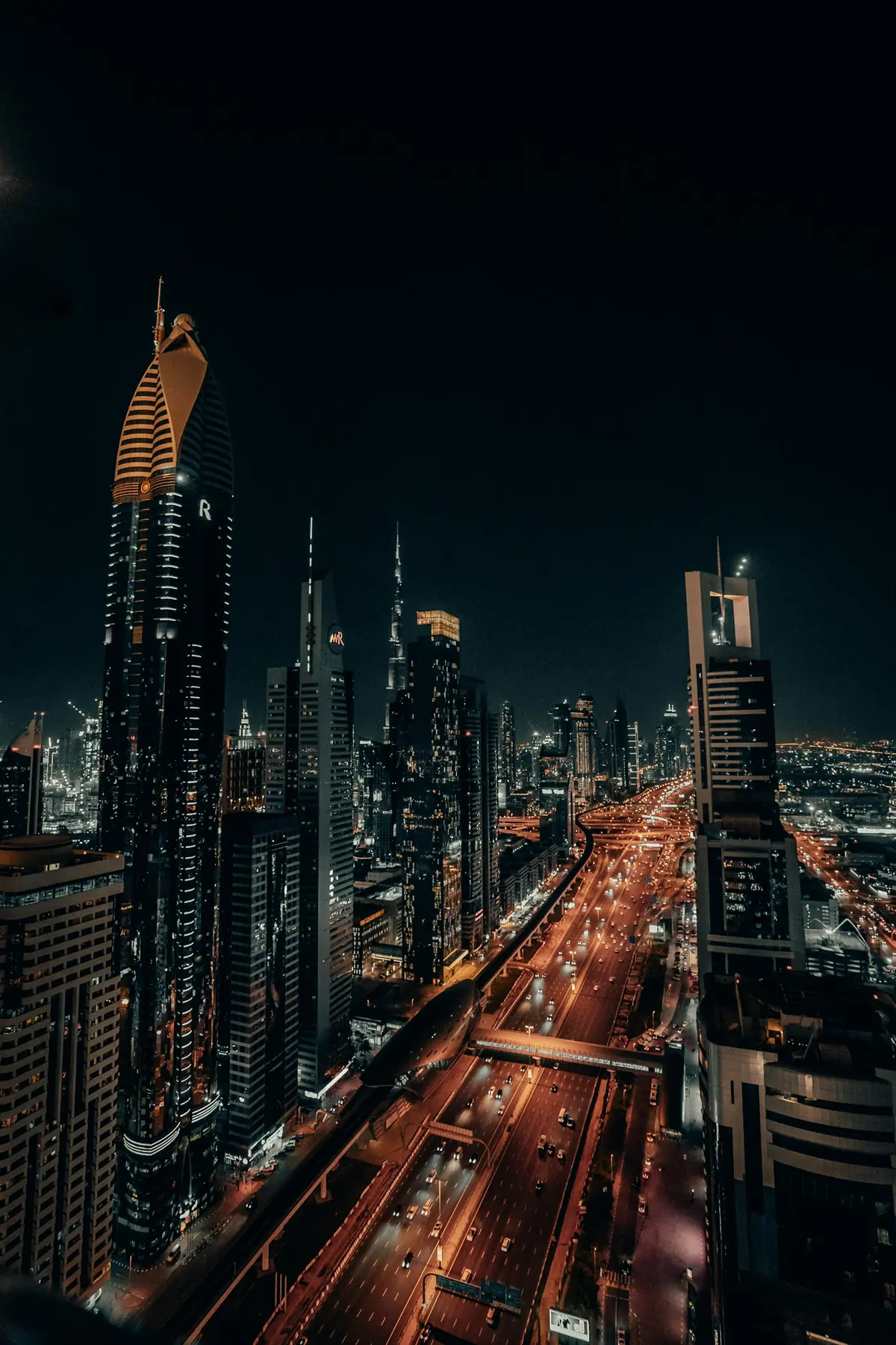 Dubai Marina at night